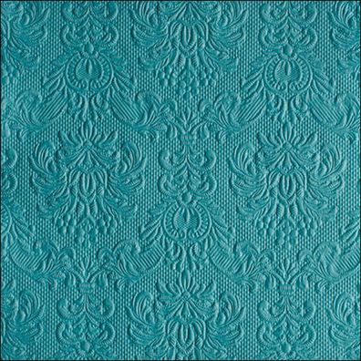 Servietten Papier 33x33cm Elegance geprägt 15 Stück Petrol
