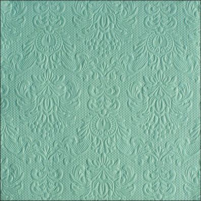Servietten Papier 33x33cm Elegance geprägt 15 Stück Helltürkis