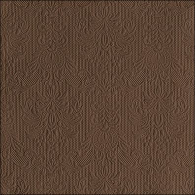 Servietten Papier 33x33cm Elegance geprägt 15 Stück Braun
