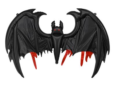 Folienballon Fledermaus 120x81cm Schwarz / Rot