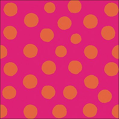 Servietten Papier 33x33cm 3-lag. mit orangen Punkten 20 Stück
