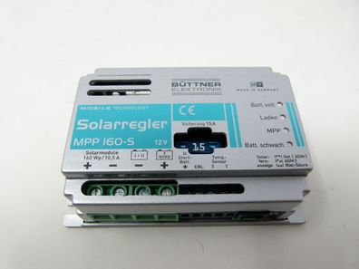 Büttner Solarregler MT MPP 160, 160Wp Solarleistung, 12V