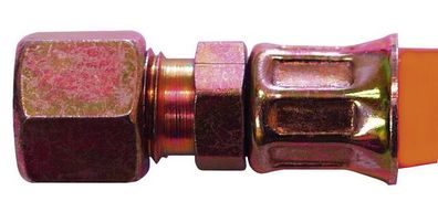 Gasschlauch 80 cm Überwurfmutter 1/4" und Schneidringverschraubung 8mm