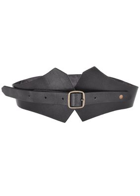 Mittelalter Miedergürtel aus Leder, schwarz