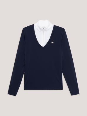 Tommy Hilfiger Damen 2-in-1 Thermo Turniershirt desert sky HW23