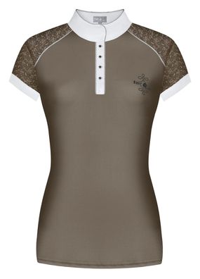 Fairplay Damen Turniershirt kurzarm FP Anita taupe grey FS/23