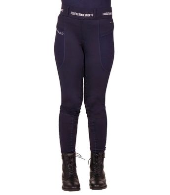 QHP Reithose Reitlegging Junior Kinder Jady Halbbesatz Navy FS/23