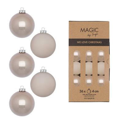 Weihnachtskugeln Glas 4cm 36 Stück - Fine Alabaster