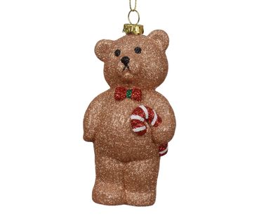 Christbaumschmuck Teddy Bär Kunststoff 12,3cm Figur Braun