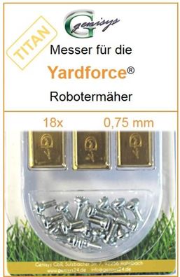 18 Titan Ersatz-Messer für Yard Force Qualitäts-Klingen 0,75mm - LongLife
