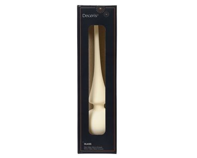Christbaumspitze Glas 26cm wollweiß matt