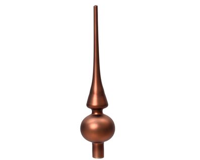 Christbaumspitze Glas 26cm - Espressobraun matt