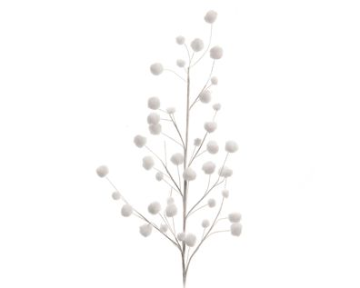 Künstlicher Schneeballzweig 55x10cm Weiß