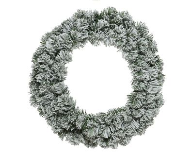 Tannenkranz mit Schnee 35cm künstlich Grün / Weiß