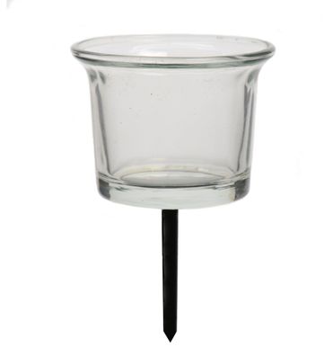 Kerzenhalter zum Stecken 6x10cm Glas 1 Stück Klar Transparent