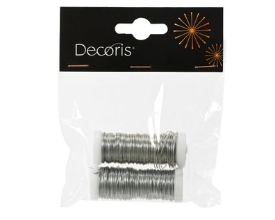Basteldraht 0,3mm Eisen lackiert 30m 2er Set Silber