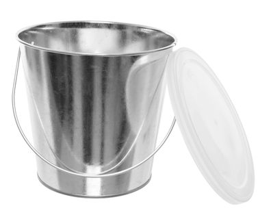 Citronella Kerze 12cm Outdoor Duftkerze im Metalleimer mit Deckel