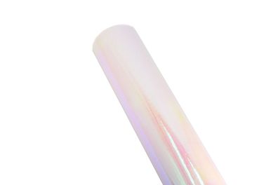Geschenkpapier 70cm x 2m Rolle Weiß irisierend glänzend