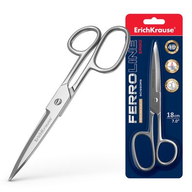 Schere 18cm rostfrei Edelstahl 4D Klingen ergonomisch 1 Stück