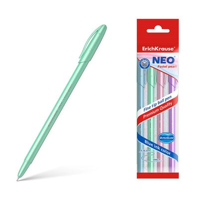 Kugelschreiber Neo Pastell Pearl 0,26mm 4 Stück Blau