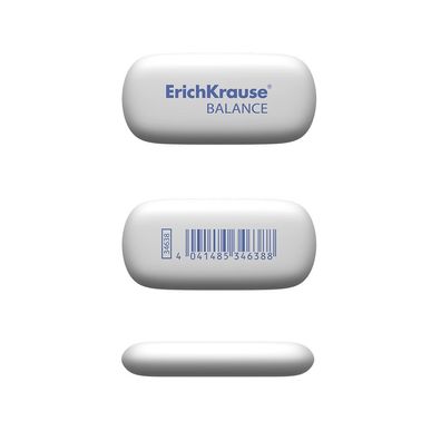 Radiergummi mittlere Härte 5 x 2,3 x 0,9 cm weiß 1 Stück