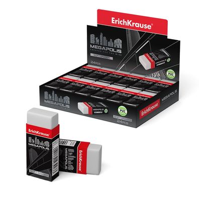 Radiergummi weich 5,1 x 2,2 x 1,3 cm weiß 24 Stück