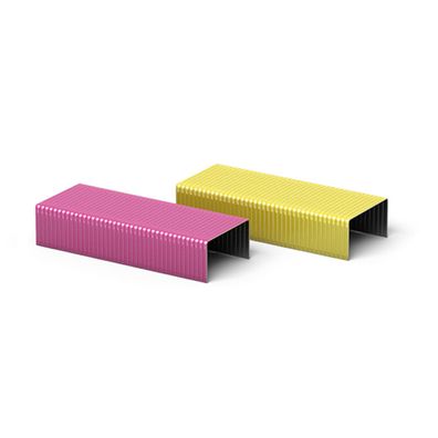 Heftklammern Nr. 10 extra scharf & stark 1000 Stück Rosa Gelb