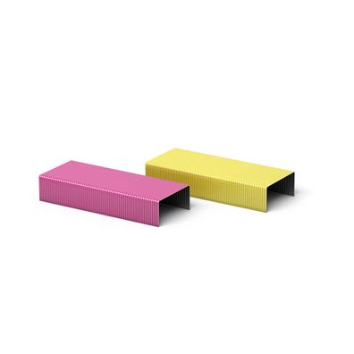 Heftklammern Nr. 24/6 extra scharf & stark 1000 Stück Rosa Gelb