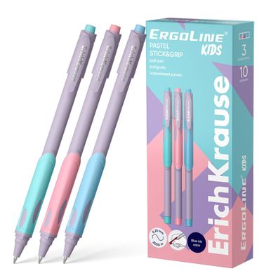 Kugelschreiber ErgoLine Kids 0,25mm mit Gummigriff 10 Stück Blau