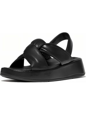FitFlop Damen Sandalen F-Mode Knot Soft-Leather Flatform B/Strap Sandals IX9