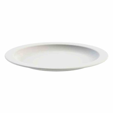 Teller 24 cm flach weiß aus Kunststoff