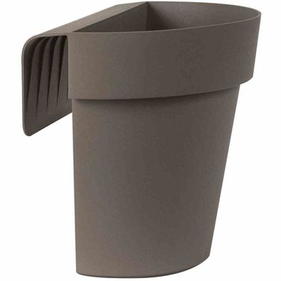 Balkon-Hängetopf UP, taupe Ø 25 cm, it Wasserreservoir