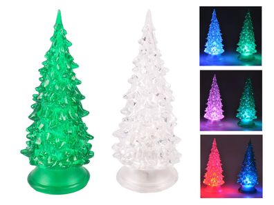 LED Tannenbaum mit Farbwechsler 14cm Winterdeko Weihnachtsbaum Leuchttanne Deko