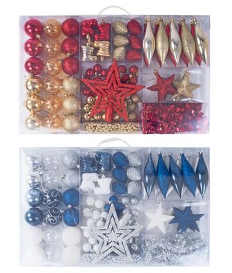Weihnachtsbaumschmuck-Set 87tlg. Baumkugeln Baumspitze Christbaumschmuck Deko