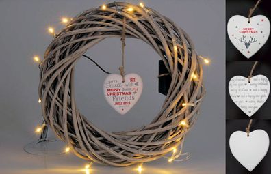 LED Dekokranz Weihnachtskranz Adventskranz Weihnachtsdeko Wanddeko Türdeko