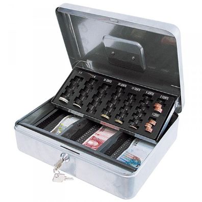 TOP Münzkassette Münzkasse 29,5x23,5x8,5cm Geldkassette Aufbewahrung Geld Kasse
