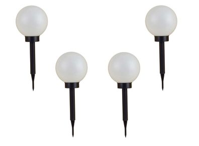 4er Set LED Solar Kugelleuchte 3 in 1 Kugellampe Leuchtkugel Gartenleuchte