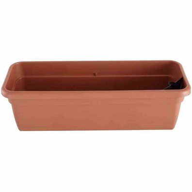 Bewässerungskasten 100 x 21,6 x 17,5 cm, terracotta mit Einsatz und Wasserstandsanzei