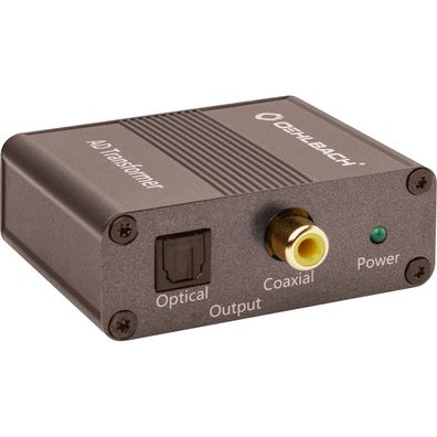 Oehlbach AD Transformer Audio Analog zu Digital Konverter 24bit 96 kHz Metall