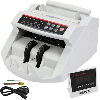 BuoQua Geldzählmaschine Banknotenzähler UV MG Echtheitspréfung LED Display