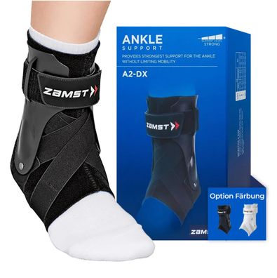 Zamst A2-DX Sprunggelenkbandage Links Gr. M verstellbar gegen Umknicken Weiß