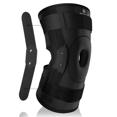 NEENCA Kniestétze mit Scharnier offenes Patella-Design Kniebandage Größe L