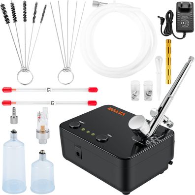 VEVOR Dual Action Airbrush Set mit Kompressor 30 psi 220 V fér Make-up Malerei