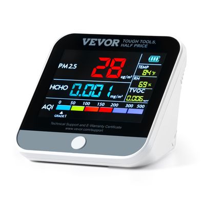 VEVOR Luftqualitätsmonitor 8-in-1 DM306 PM2.5 PM10 Formaldehyd TVOC Tester