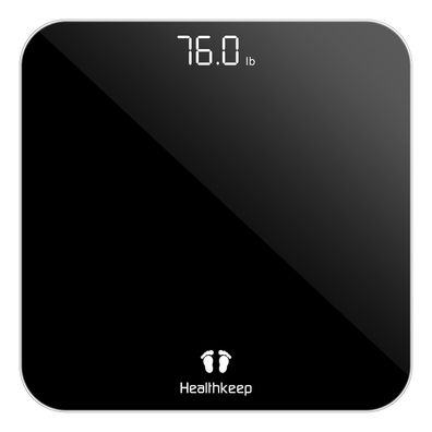 Healthkeep Personenwaage Digital LED-Display Körperwaage bis 180 kg Schwarz