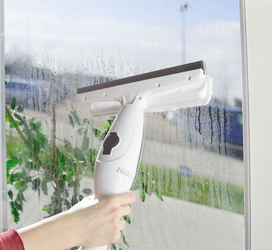 NEU Akku Fenstersauger Set Teleskopstab für Fenster Fliesen Dusche Spiegel Haus