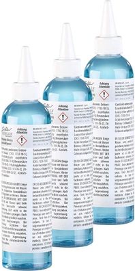 NEU 3er Set Glasreiniger Reinigungslösung 220ml für Glas Fenster Boden Haus Auto