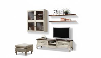 Lowboard rtv Wandschränke Wohnzimmer Holz Möbel Wandregal Set 7 tlg