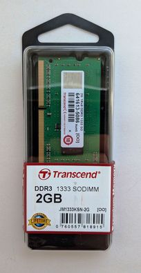 NEU: 2GB Transcend DDR3 RAM JM1333KSN-2G Arbeitsspeicher SO-DIMM Laptop PC 4 GB
