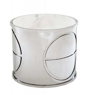 Casa Padrino Luxus Art Deco Designer Beistelltisch mit Marmorplatte - Luxus Designer